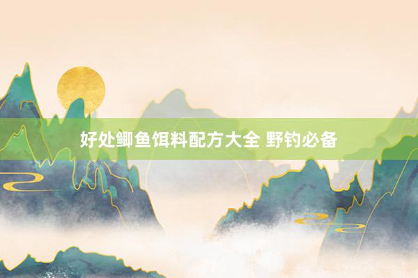 好处鲫鱼饵料配方大全 野钓必备